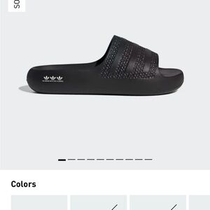 New ADILETTE AYOON SLIDES women’s size 6 these are sold out retailed for $50.00